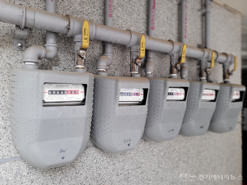 서울 시내 한 빌라에 설치된 도시가스 계량기.