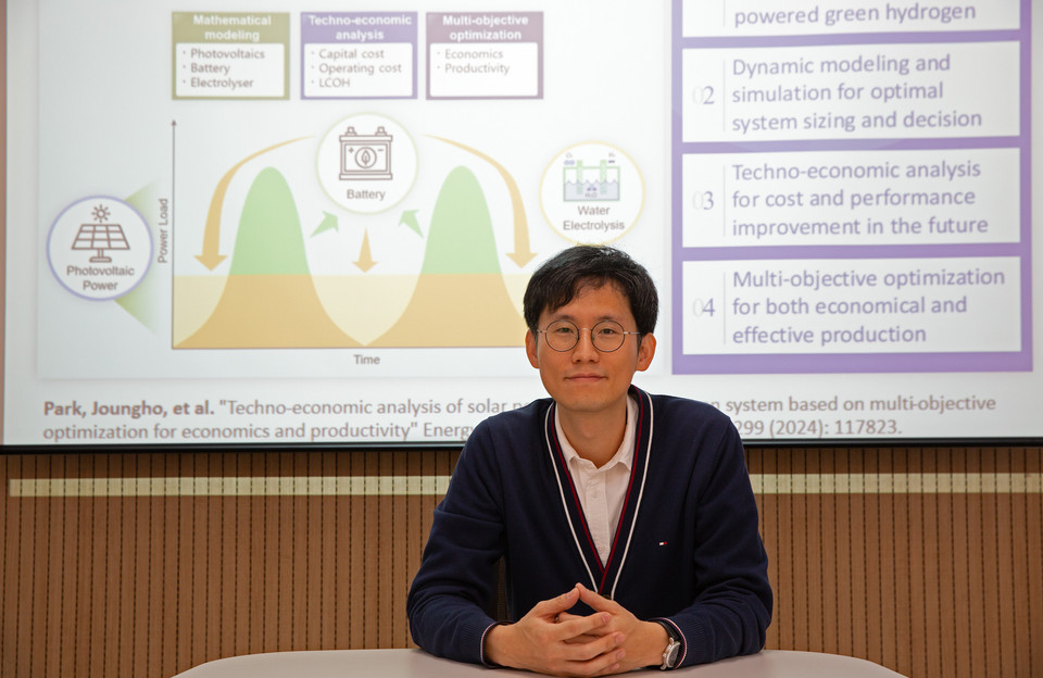 태양광 기반 그린수소의 다목적 최적화 연구를 수행한 박정호 책임연구원.